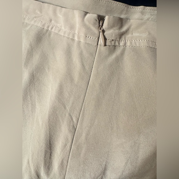 Armani Exchange Taupe High-Low Layered Midi Skirt - Picture 6 of 10